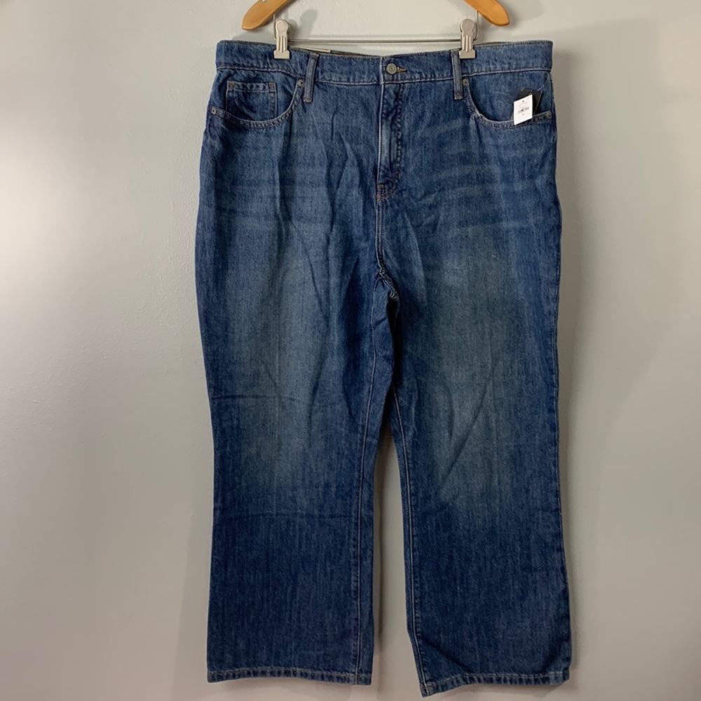NWT Banana Republic Wide Leg flare crop high-rise Jeans plus size